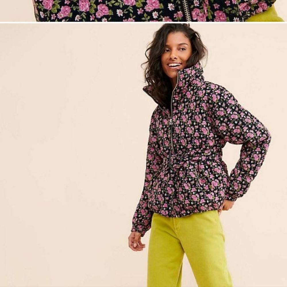 Anthropologie Tach Floral Gadara Corduroy Coat jacket
